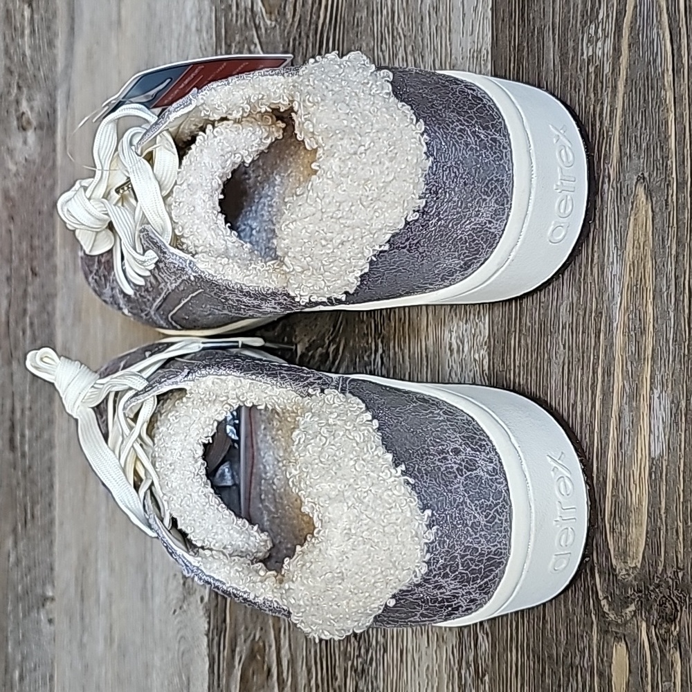 aetrex Blake Comfort Sneakers Size 9/9.5 Cozy Silver - Picture 4 of 12